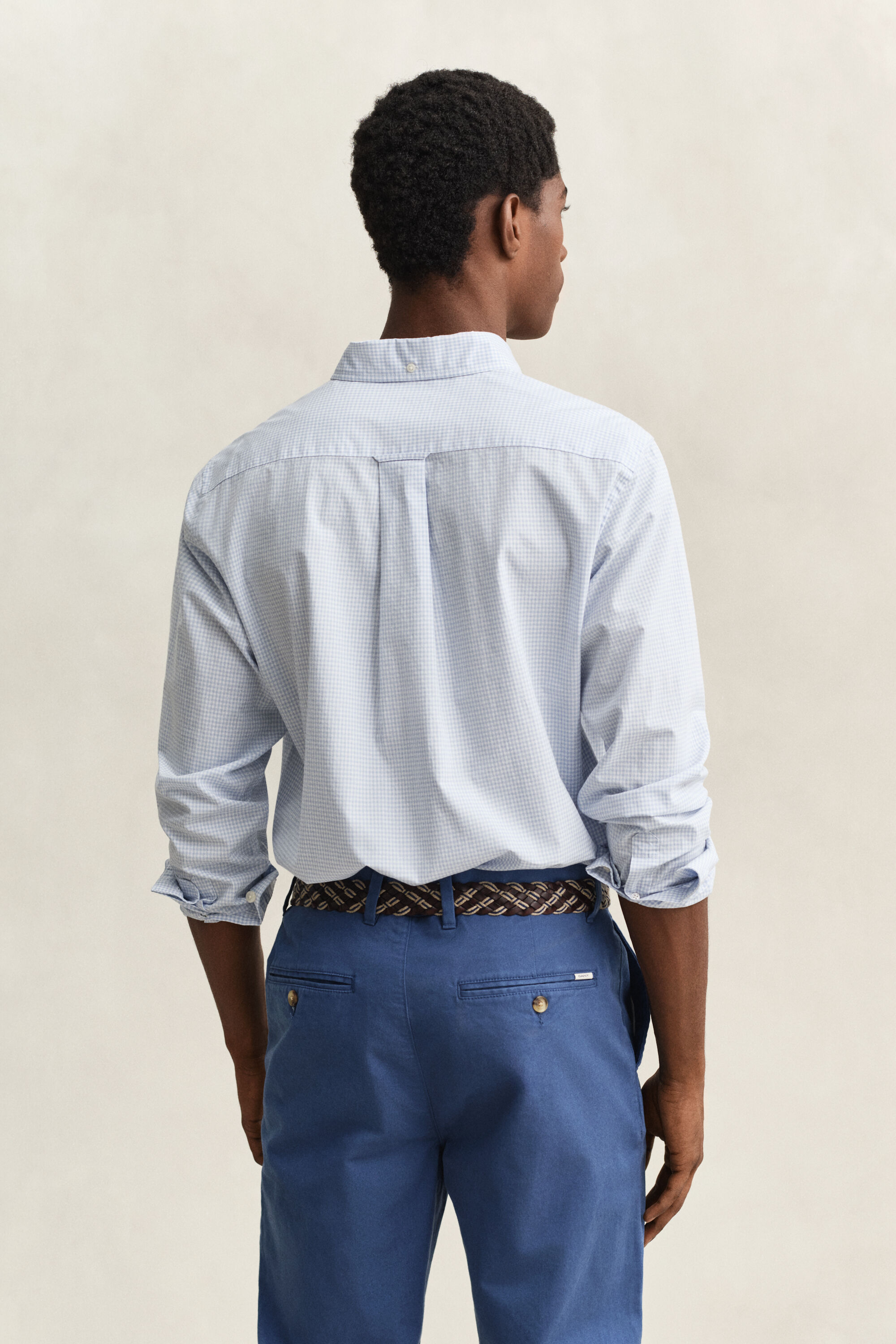 Gingham-ruudullinen Classic-popliinipaita