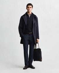 Puuvillainen palmikkoneule, vetoketjukaulus