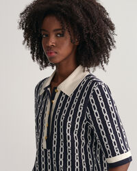 Puolipitkill&auml; hihoilla varustettu Chain-jakardipikeepaita