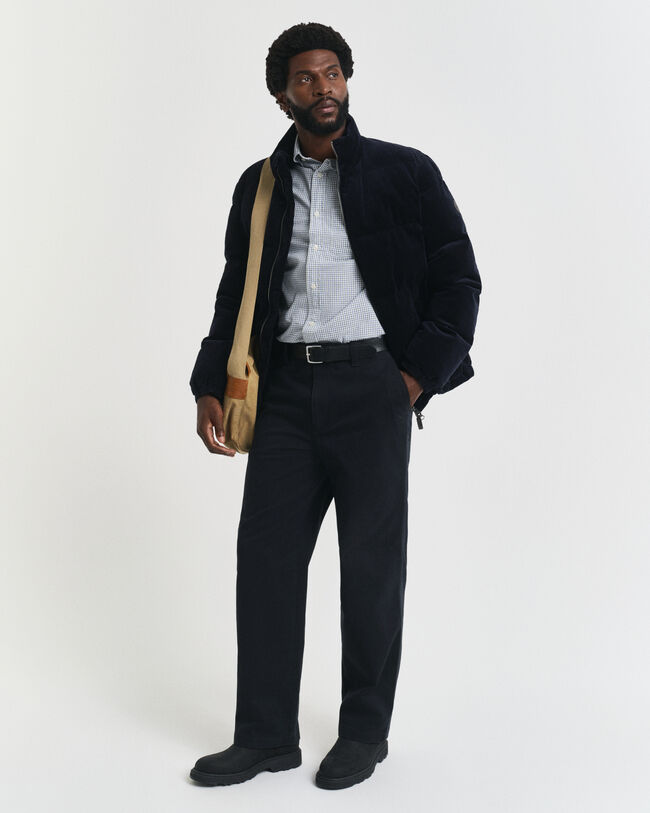 Regular fit ‑mitoitettu klassinen pikkuruudullinen popliinipaita