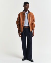 Regular fit ‑mitoitettu lyhythihainen seersucker-raitapaita