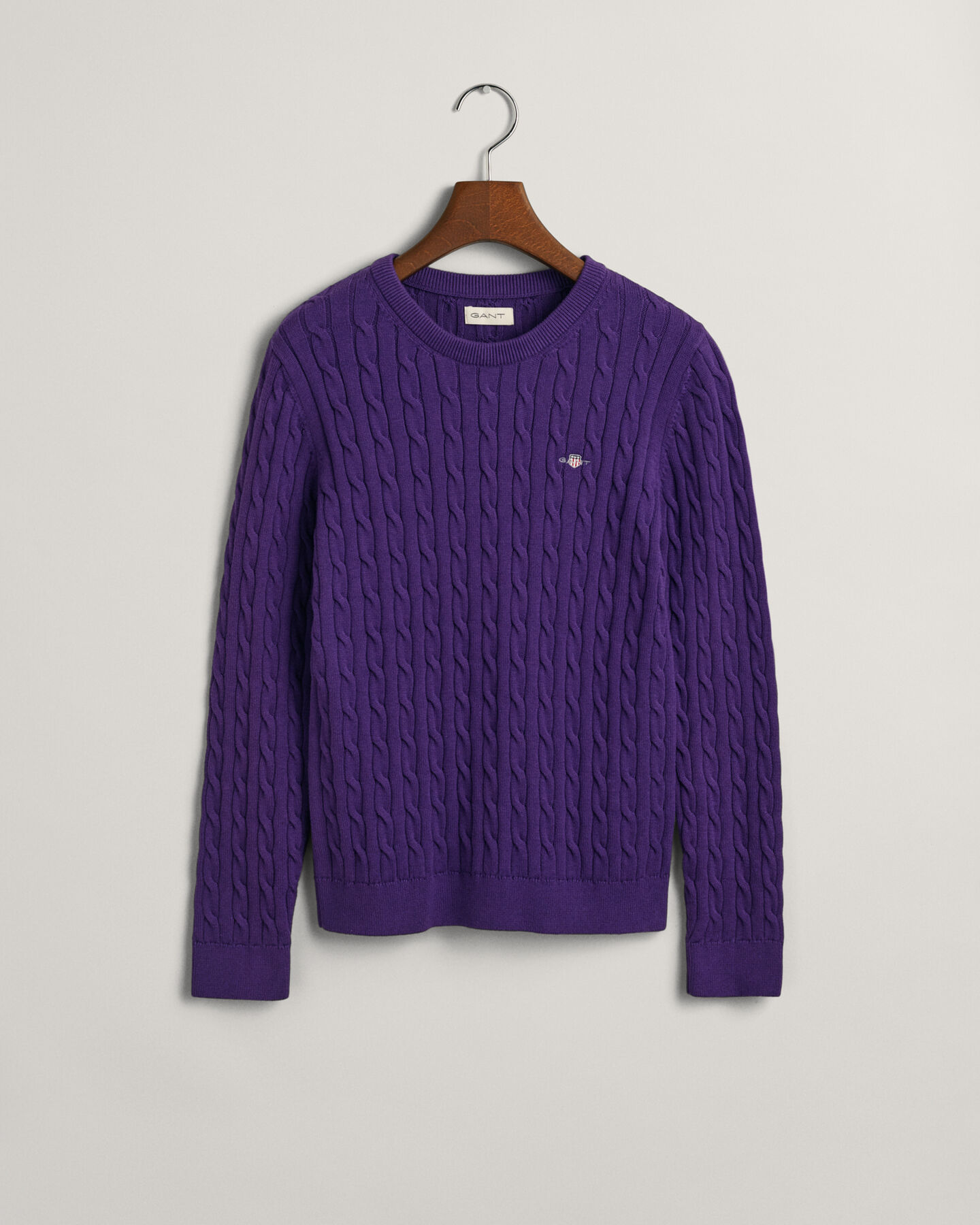 Teen Girls -malliston puuvillainen Shield-palmikkoneulepusero