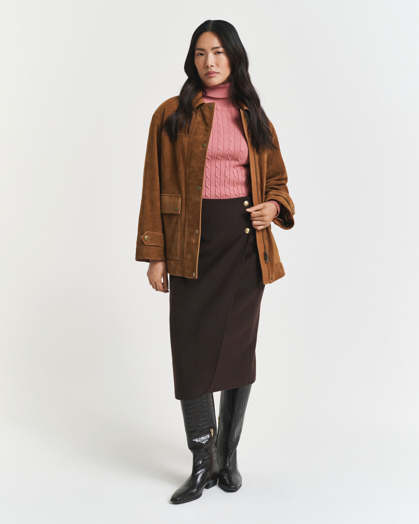 Joustopuuvillainen palmikkopooloneule