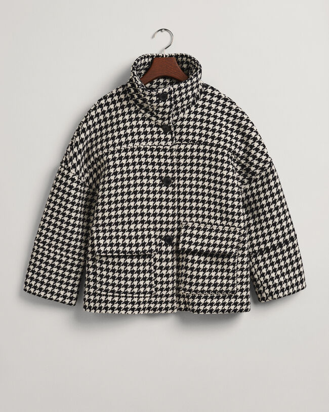 Lyhyt Houndstooth-takki