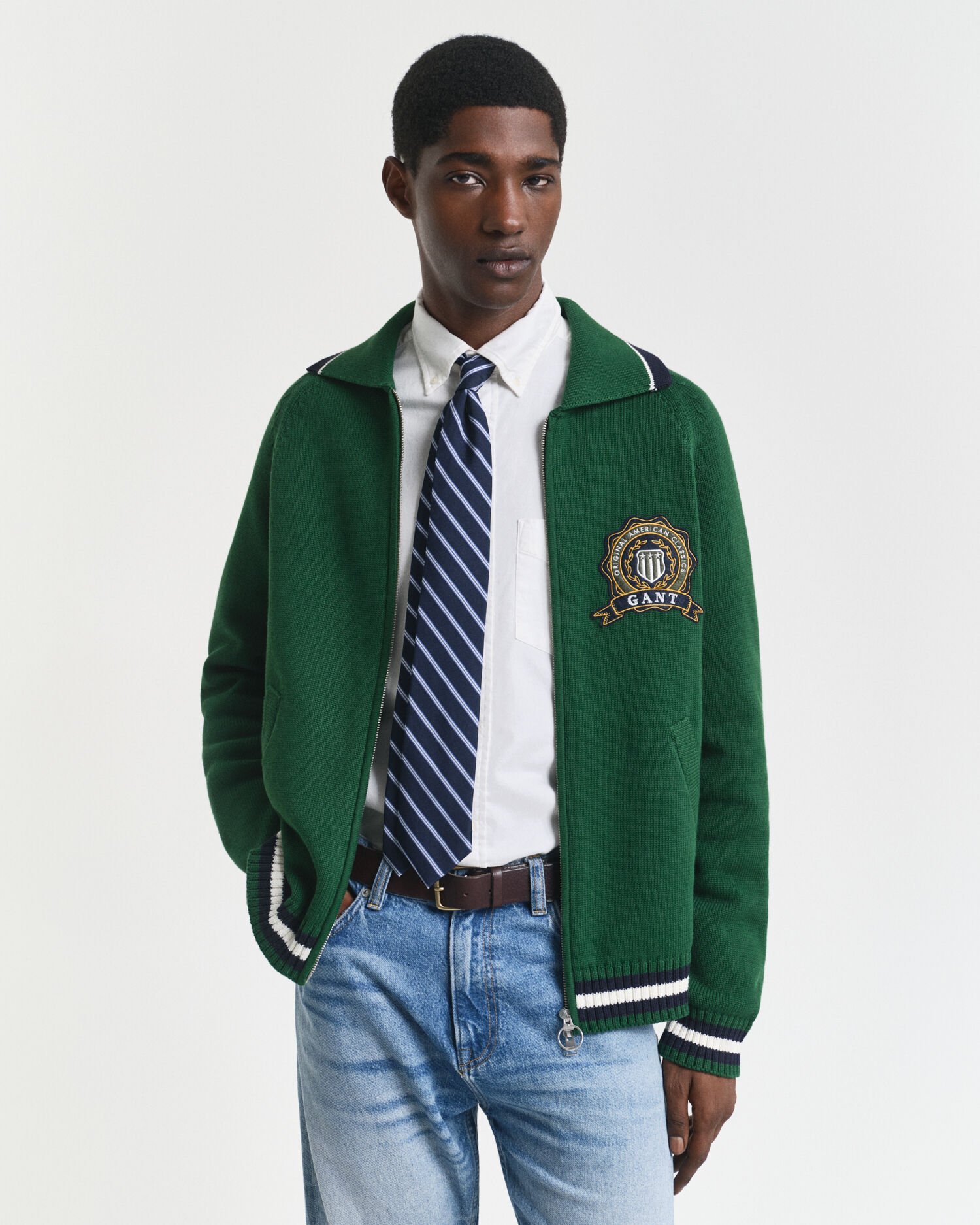 Vetoketjullinen GANT 1949 ‑neuletakki