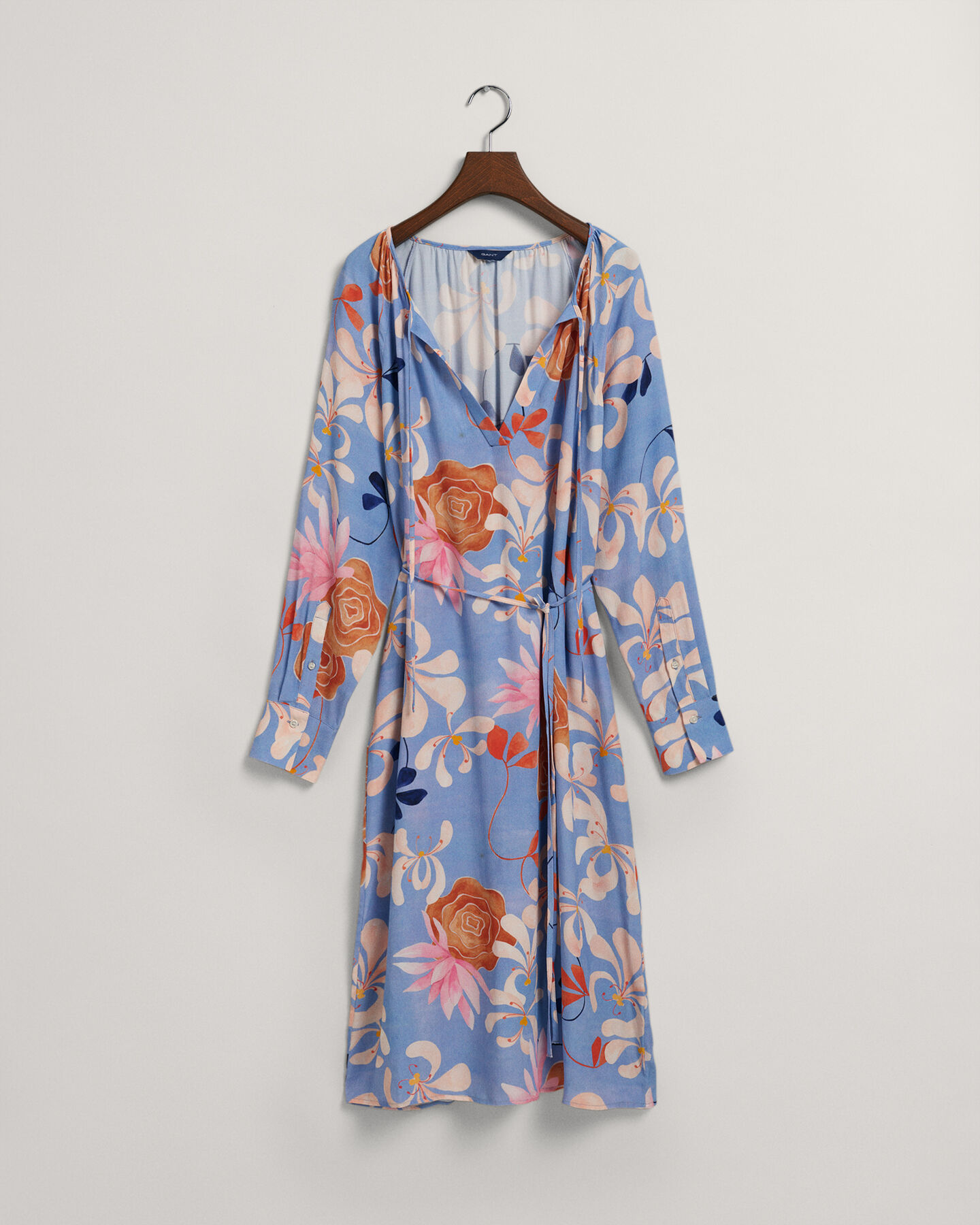 Printtikuvioitu Floral-mekko, jossa v‑pääntie