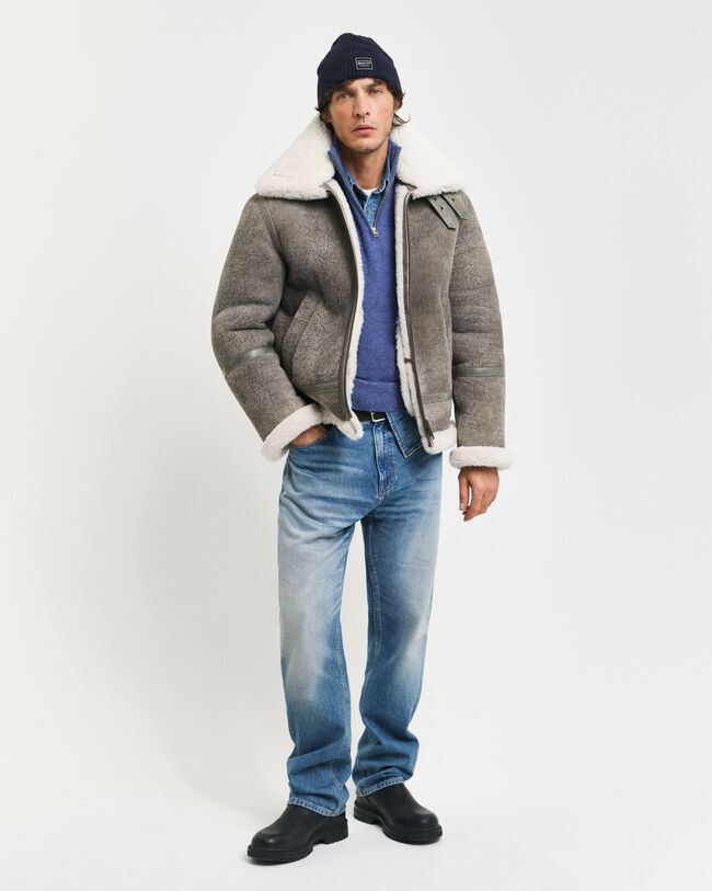 Ohut lampaanvillaneule, vetoketjukaulus