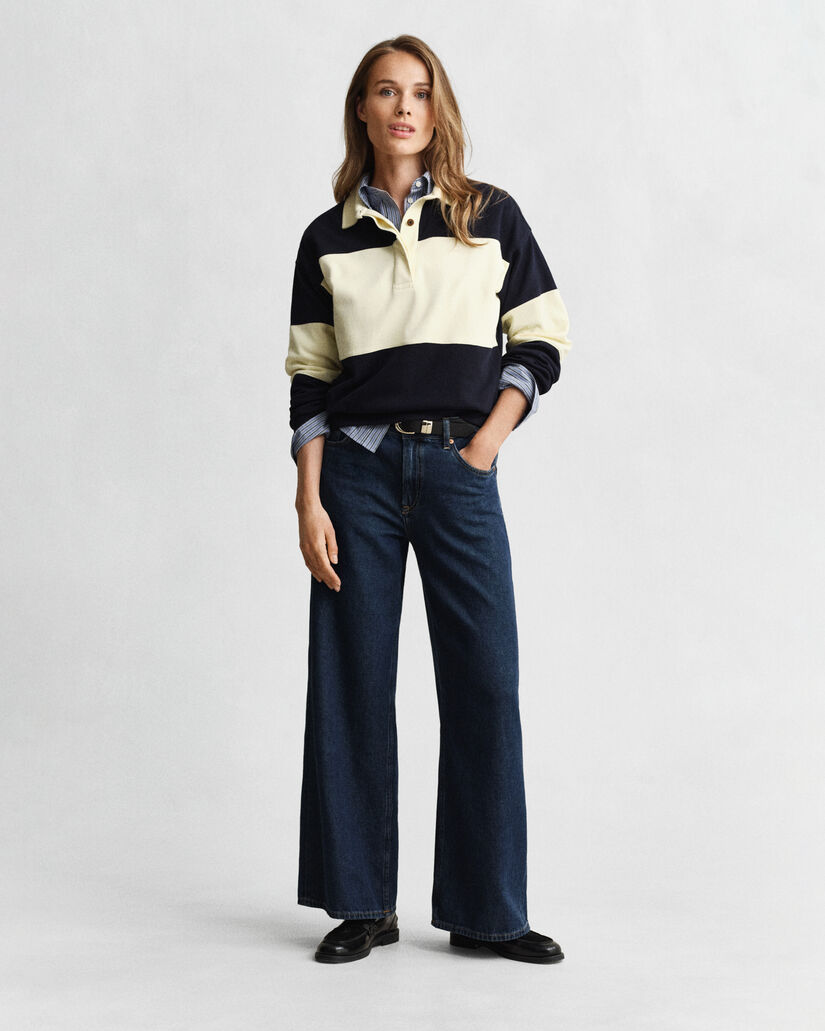 Kohopintainen monivärinen Rugger-pikeepaita