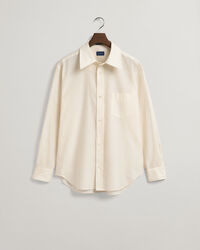 Relaxed fit ‑mitoitettu puuvilla-silkkipaita