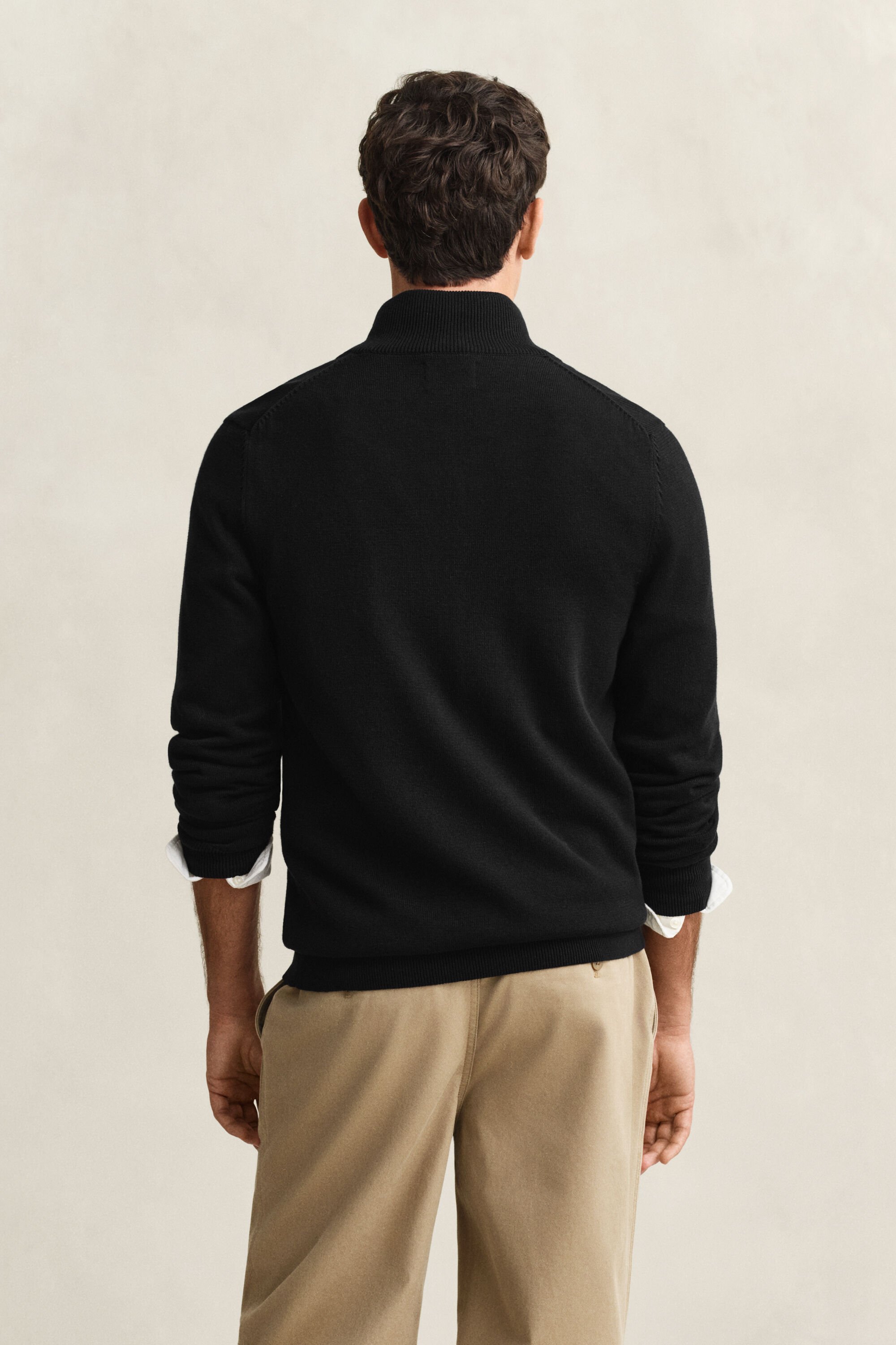 Vetoketjullinen Casual-puuvillaneuletakki