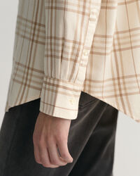 Relaxed fit ‑mitoitettu ruudullinen flanellipaita