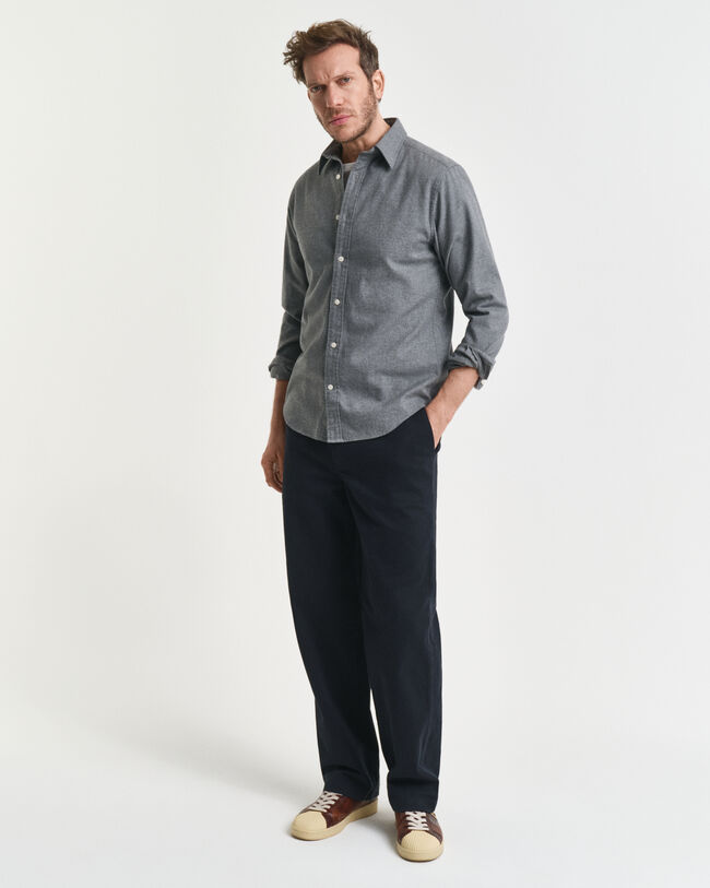 Regular fit ‑mitoitettu meleerattu flanellipaita