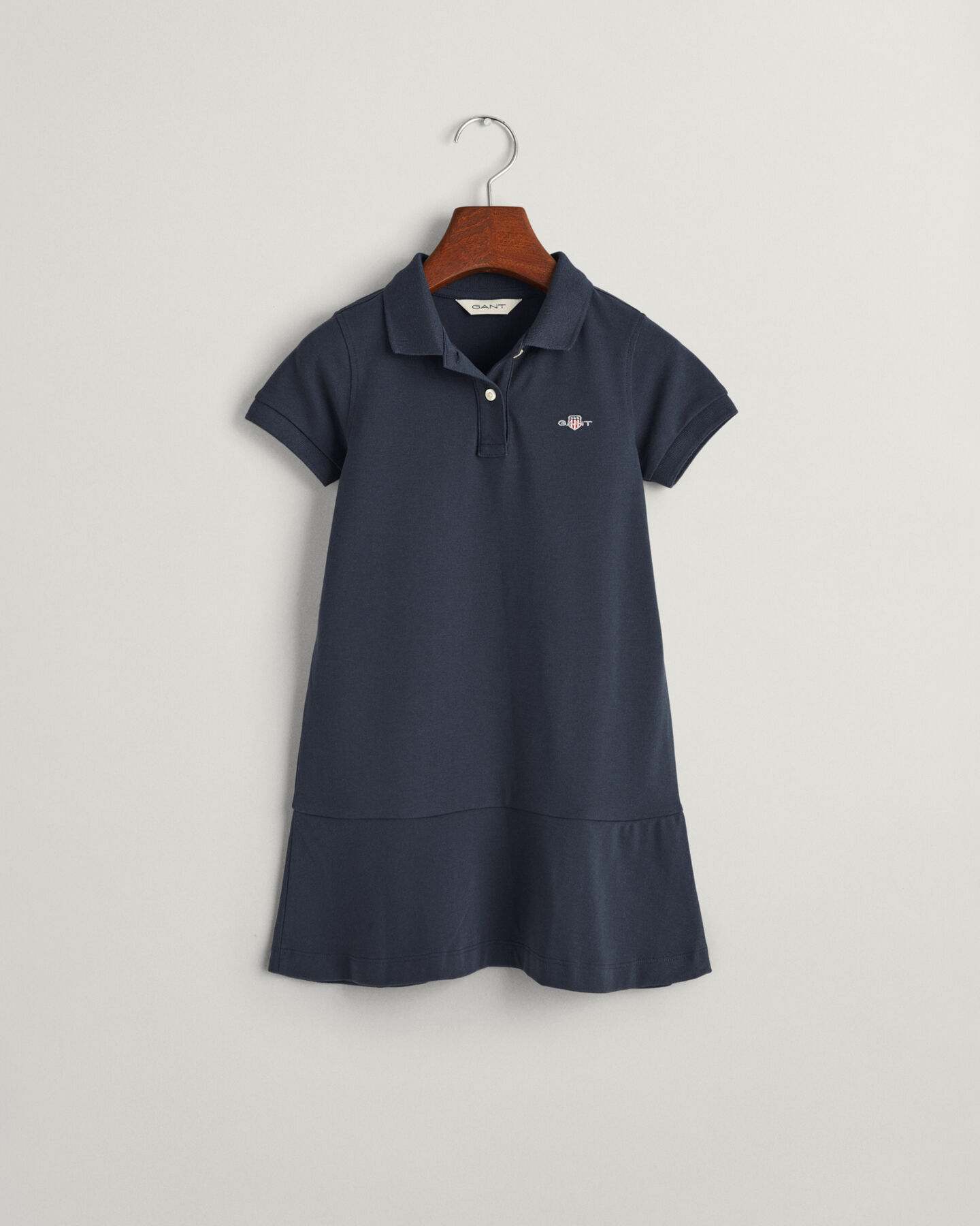 Girls-malliston lyhythihainen leve&auml;helmainen pikeemekko