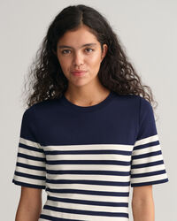 Raidallinen t‑paitamekko