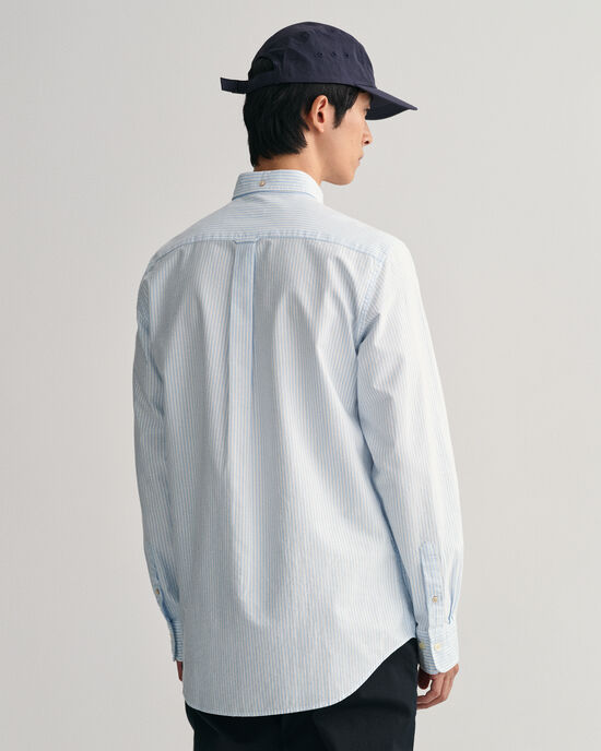 Regular fit ‑mitoitettu pystyraidallinen oxford-paita