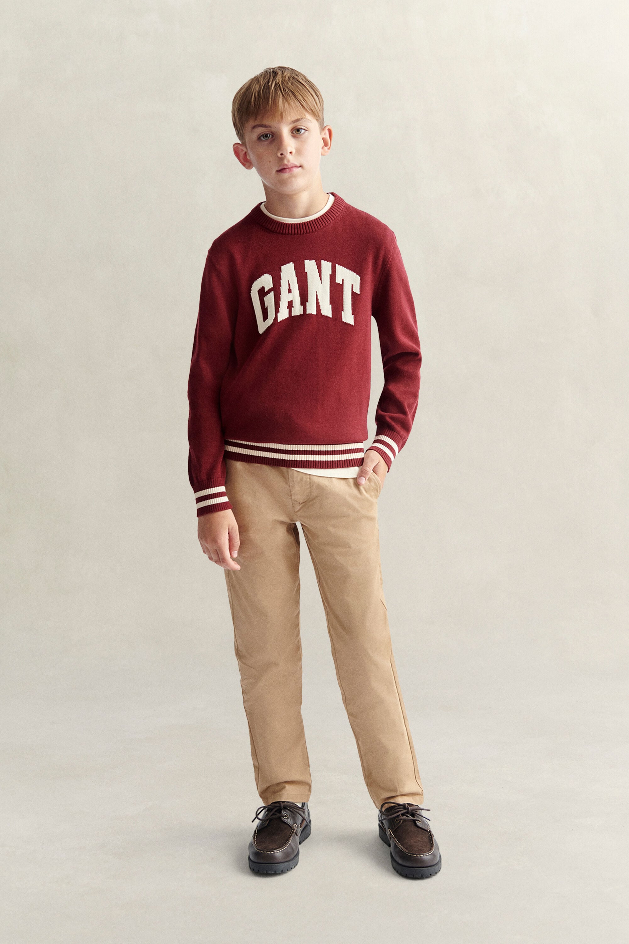Teen Boys ‑malliston intarsia-neulepusero