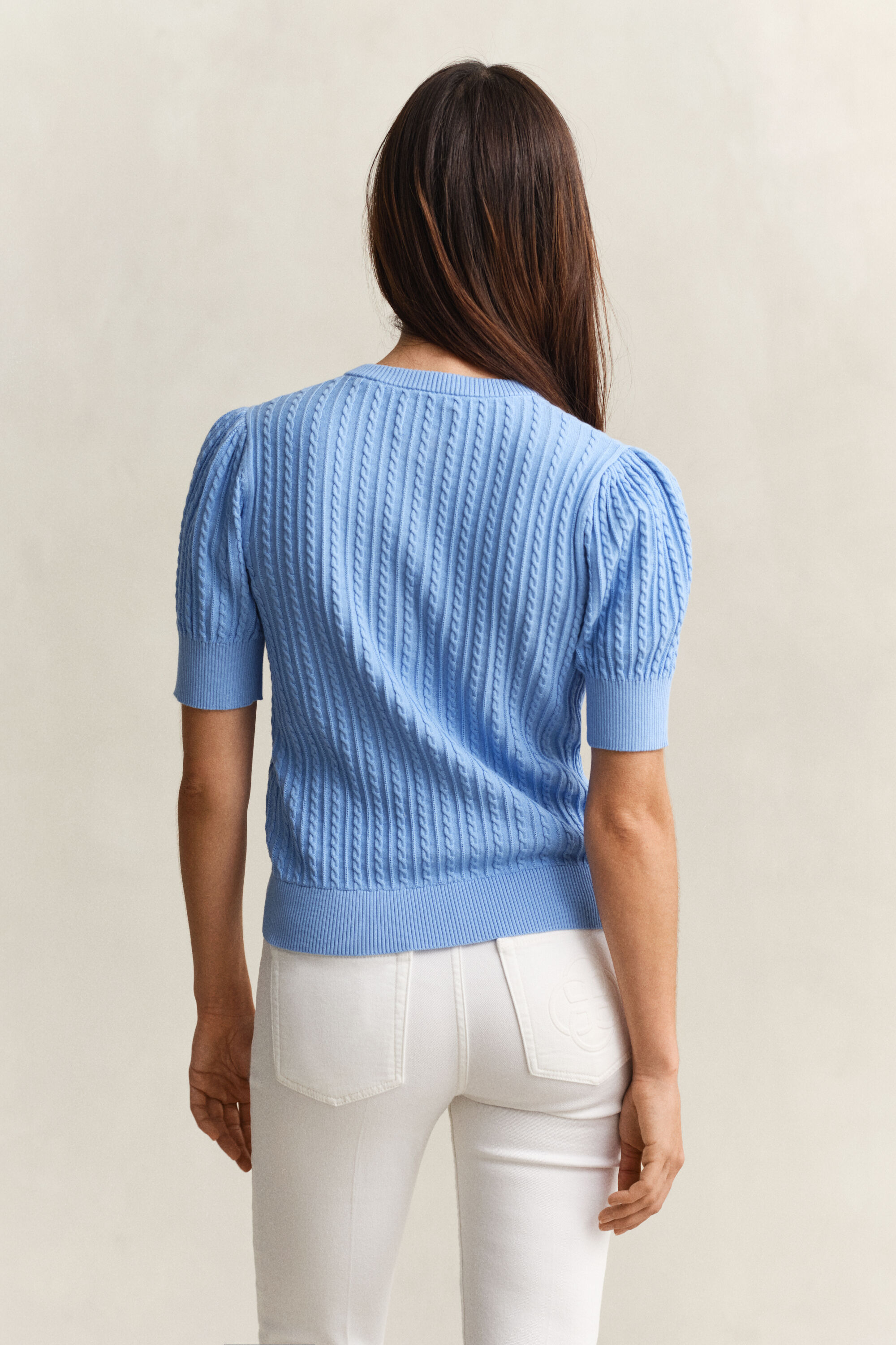 Puuvillainen palmikkoneuletakki