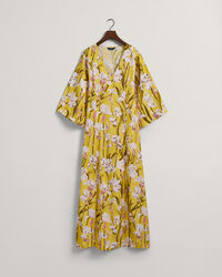 Maksimittainen printtikuvioitu Iris-mekko, jossa v‑p&auml;&auml;ntie