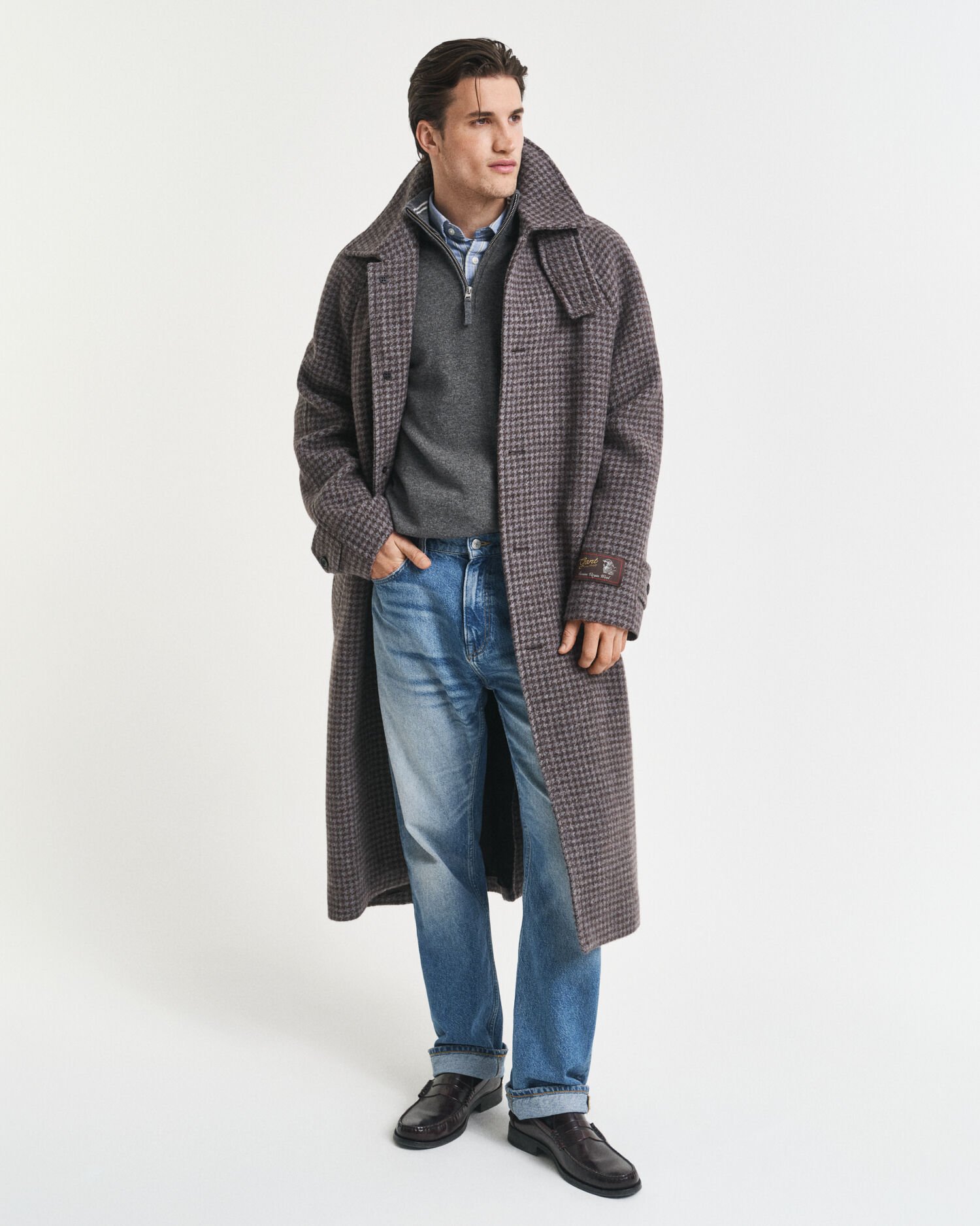 Ohut lampaanvillaneule, vetoketjukaulus