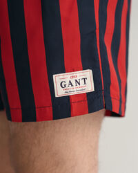 Classic&nbsp;fit ‑mitoitetut leve&auml;raidalliset uimashortsit