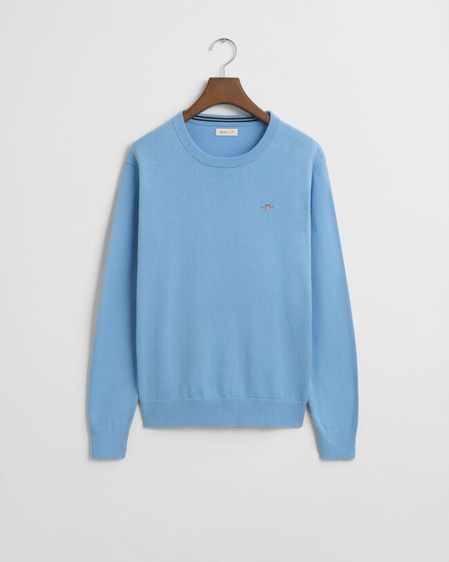 Teens-malliston Shield Classic -puuvillaneulepusero, jossa pyöreä pääntie