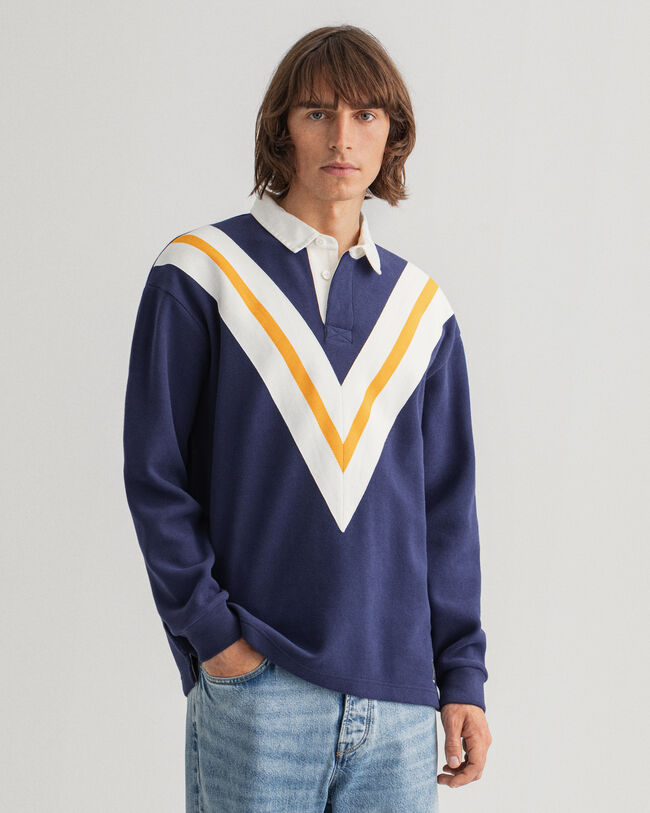 Tiger Heavy Rugger ‑paita v:n muotoisella raitakuviolla