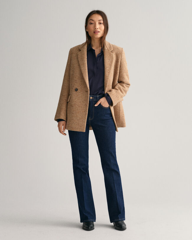 Regular fit ‑mitoitettu satiinipaita