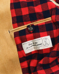 Regular fit ‑mitoitettu vakosamettibleiseri