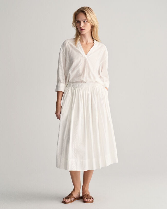 Raidallinen Seersucker Pull-On ‑hame