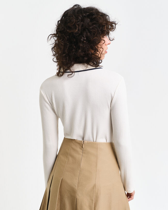 Pitkähihainen pikeepaita joustinneuletta