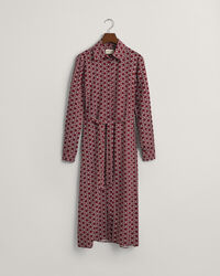 Slim fit ‑mitoitettu geometrisesti kuvioitu paitamekko