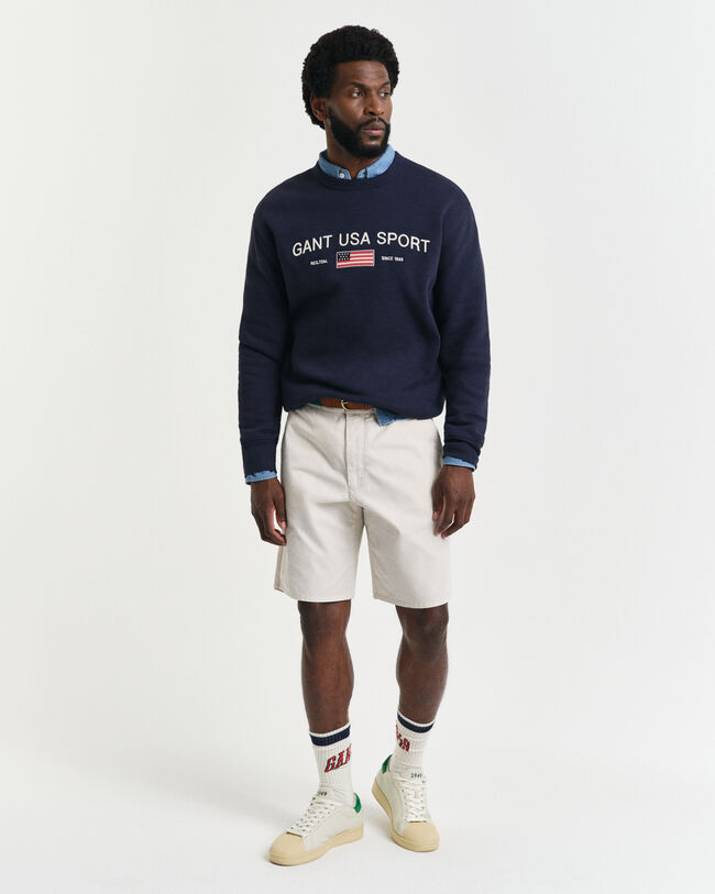 Relaxed fit ‑mitoitetut chinoshortsit