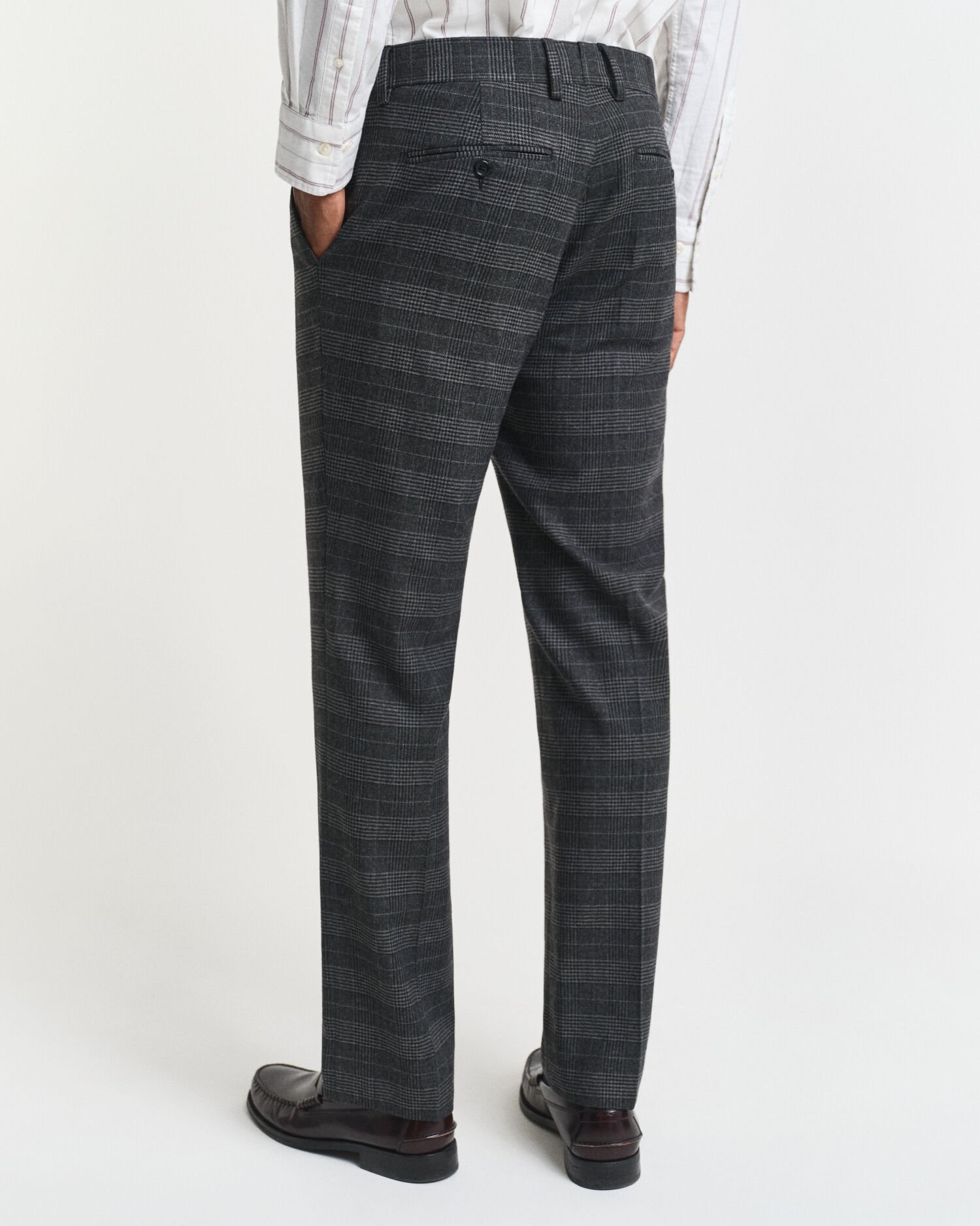 Slim fit ‑mitoitetut Glen Check ‑puvunhousut