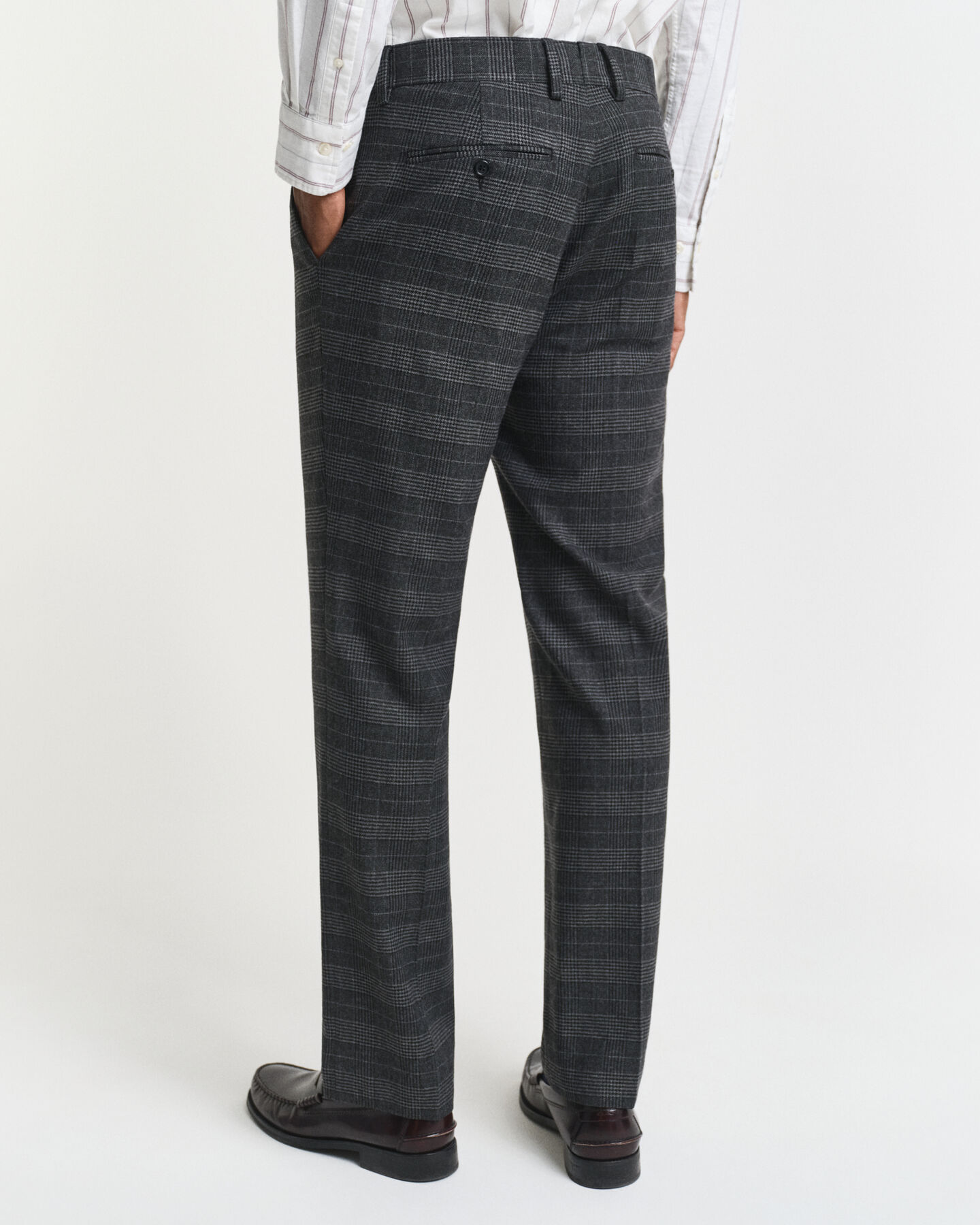 Slim fit ‑mitoitetut Glen Check ‑puvunhousut
