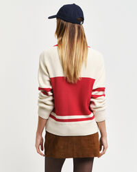 Puuvillainen GANT Varsity ‑v‑neulepusero