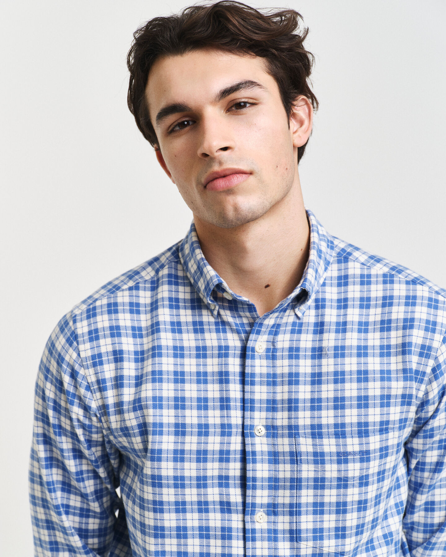 Regular fit ‑mitoitettu ruudullinen flanellipaita