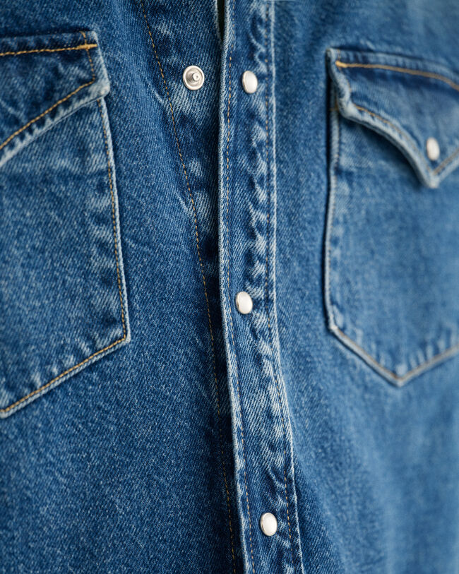 Relaxed fit ‑mitoitettu Western-farkkupaita