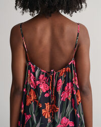 Printtikuvioitu kapeaolkaiminen maksimekko