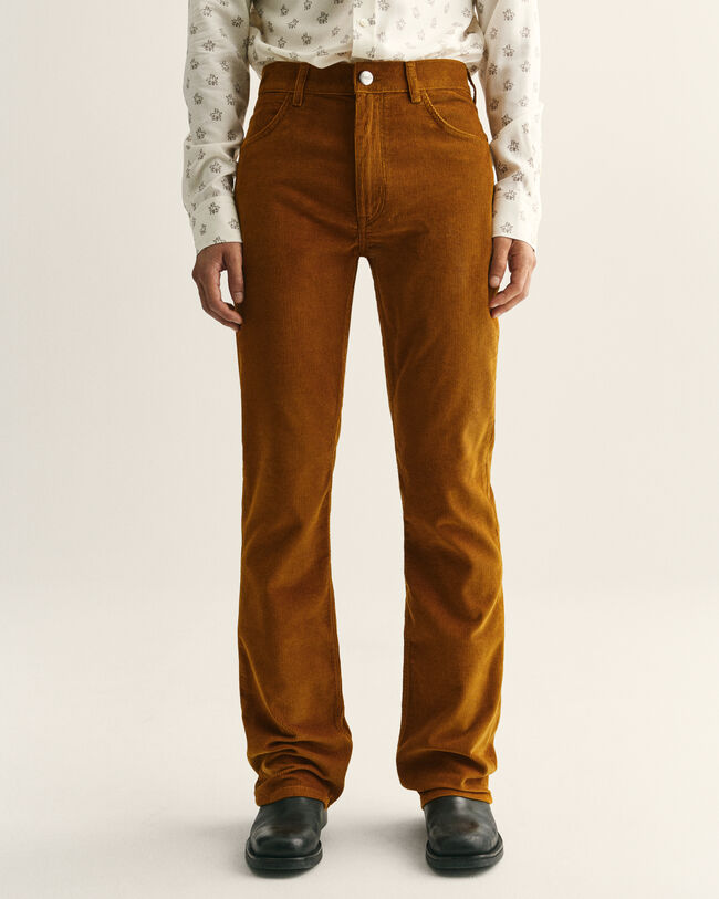 Wrangler x GANT ‑malliston Bootcut-vakosamettifarkut