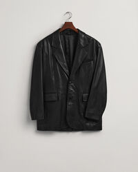 Oversized fit ‑mitoitettu nahkableiseri