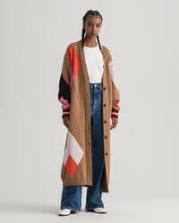 Pitk&auml; Argyle-neuletakki