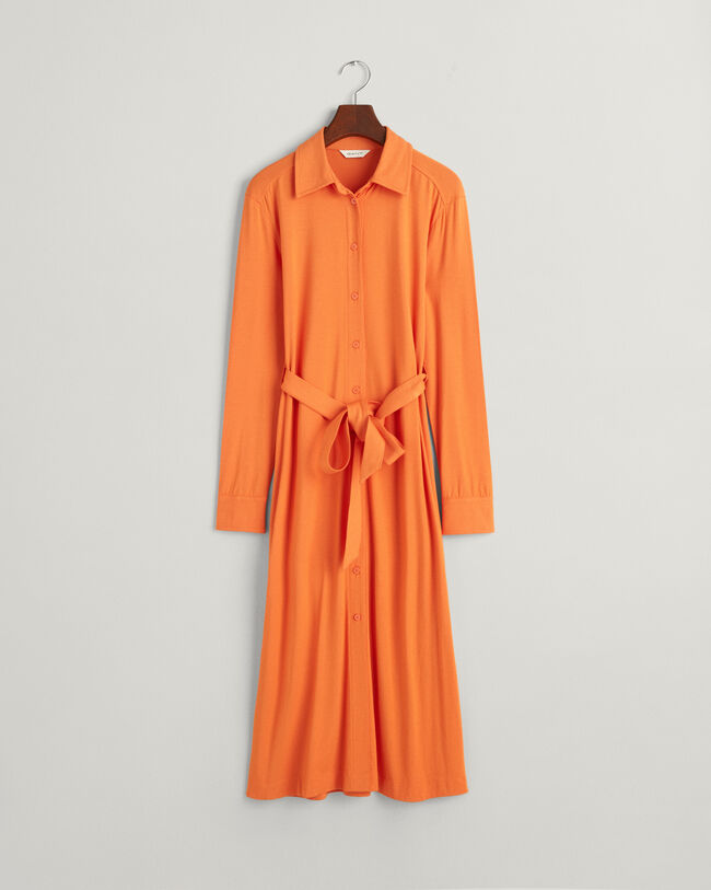 Slim&nbsp;fit ‑mitoitettu paitamekko jerseyneulosta