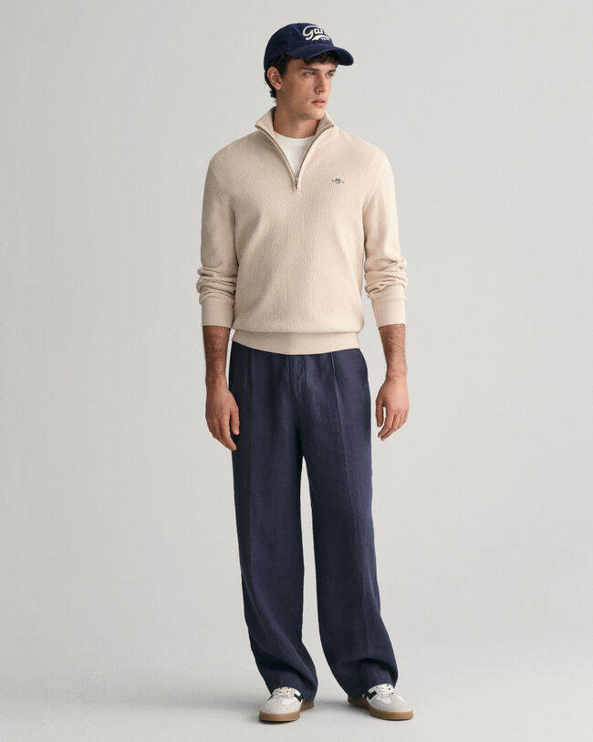 Structured-puuvillaneule, vetoketjukaulus