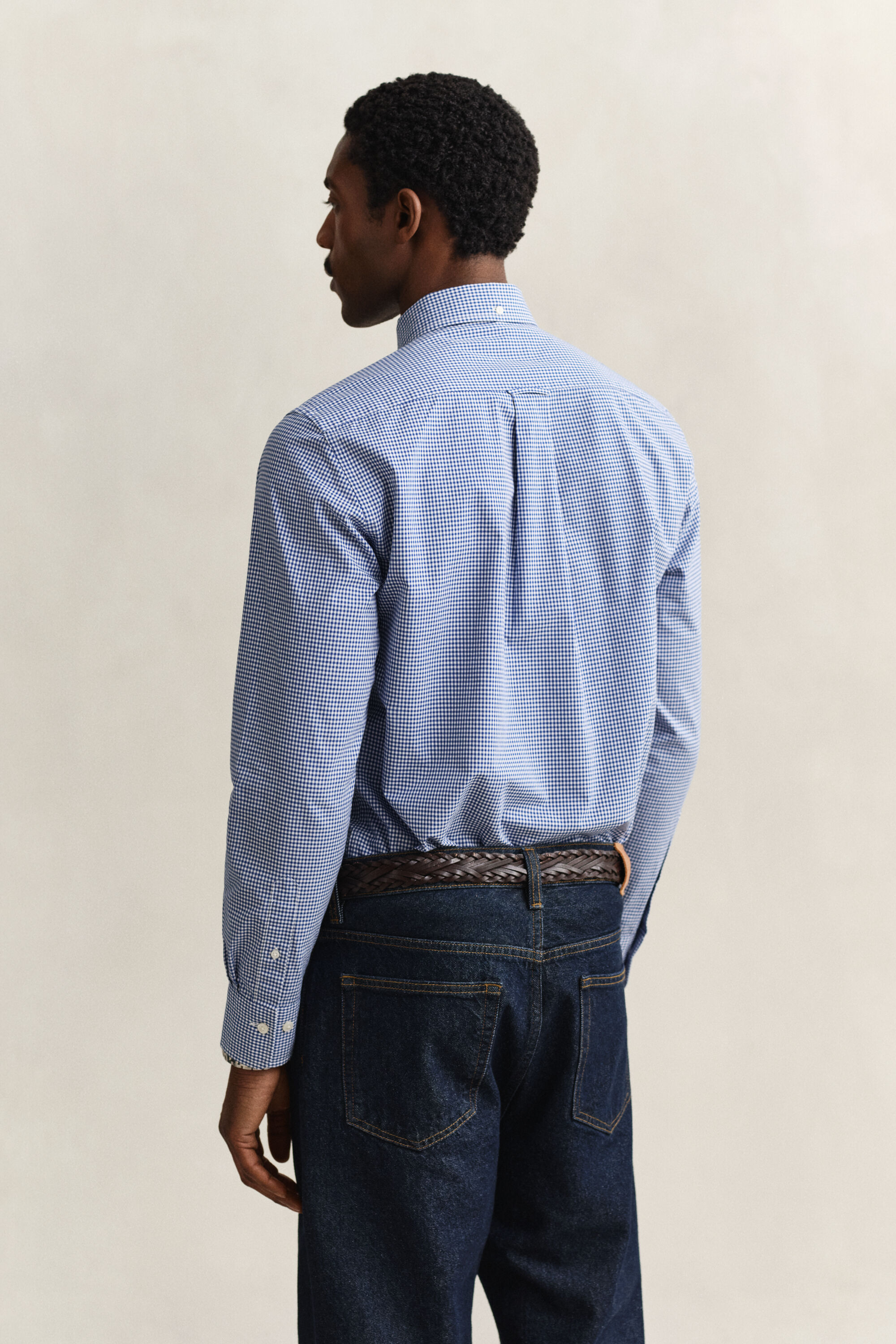 Gingham-ruudullinen Classic-popliinipaita