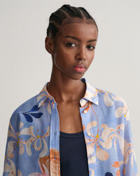 Regular fit ‑mitoitettu printtikuvioitu Floral‑paita puuvilla-silkkisekoitetta