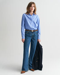 Regular fit ‑mitoitettu raidallinen Classic-popliinipaita