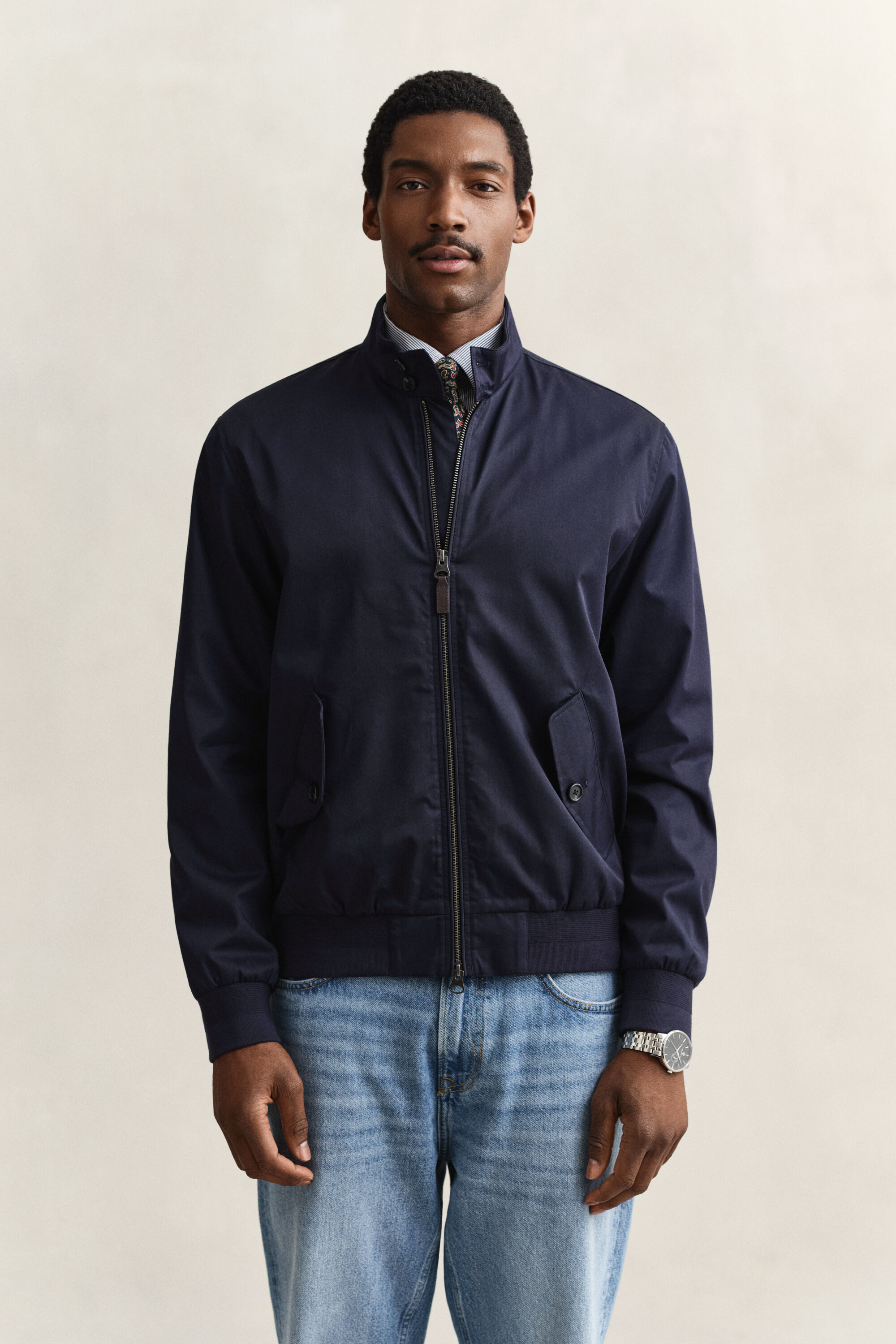 Harrington‑puuvillasekoitetakki
