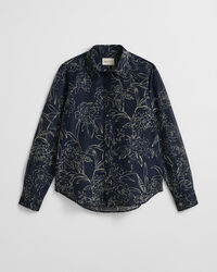 Regular fit ‑mitoitettu printtikuvioitu Floral‑paita puuvilla-silkkisekoitetta