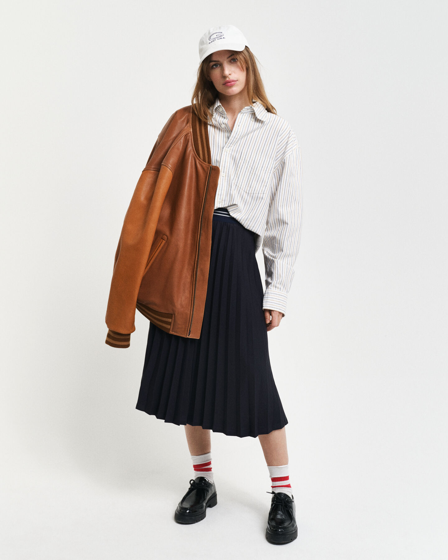 Relaxed&nbsp;fit ‑mitoitettu raidallinen Heritage-oxford-paita