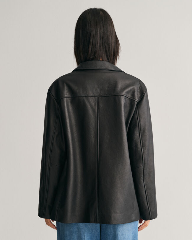 Bleiserimallinen nahkatakki